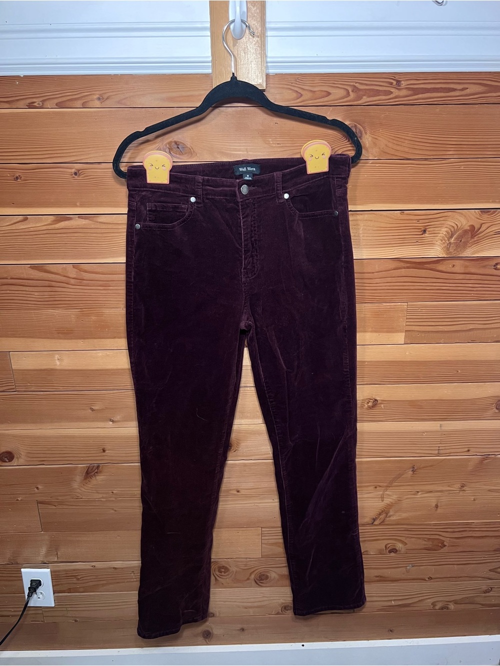 Women's Size 8 Dark Wine Burgundy Corduroy Jeans